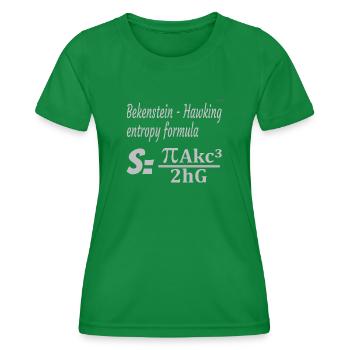 Bekenstein-Hawking entropy formula - Women's Functional T-Shirt - kelly green - Front - AI Model Female 172 dark (172cm)