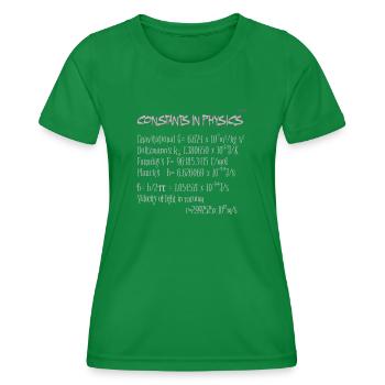 Constants in physics - Women's Functional T-Shirt - kelly green - Front - AI Model Female 172 dark (172cm)