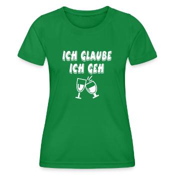 Wein - Frauen Funktions-T-Shirt - Kelly Green - Vorne - AI Model Female 172 dark (172cm)