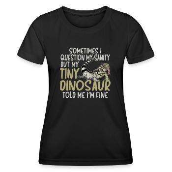 Tegu Eidechse Reptil Herpetologe - Frauen Funktions-T-Shirt - Schwarz - Vorne - AI Model Female 172 light (172cm)
