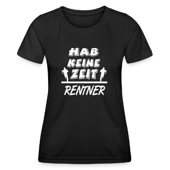 Rentner - Frauen Funktions-T-Shirt - Schwarz - Vorne - AI Model Female 172 light (172cm)