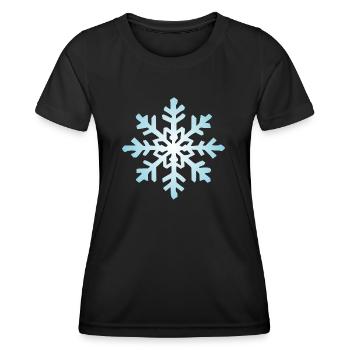 Schneeflocke Schnee Winter Weihnachten farbig 2 - Frauen Funktions-T-Shirt - Schwarz - Vorne - AI Model Female 172 light (172cm)