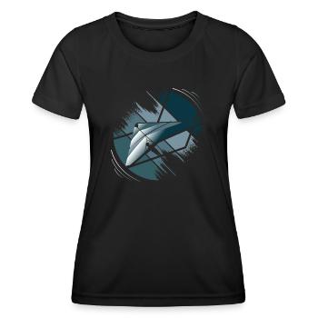 Hanggleiter Drachenflieger Deltasegler - Frauen Funktions-T-Shirt - Schwarz - Vorne - AI Model Female 172 light (172cm)