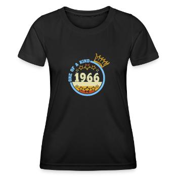 1966 - Frauen Funktions-T-Shirt - Schwarz - Vorne - AI Model Female 172 light (172cm)