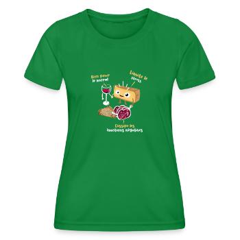vin comté saucisson - T-shirt sport Femme - vert - Devant - AI Model Female 172 dark (172cm)