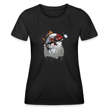 Japanese Carp - Women's Functional T-Shirt - black - Front - AI Model Female 172 light (172cm)