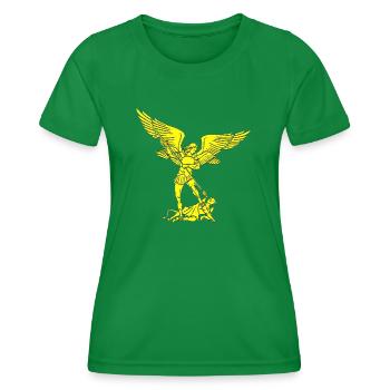 Michel archange saint ange chrétien saint snkt - T-shirt sport Femme - vert - Devant - AI Model Female 172 dark (172cm)