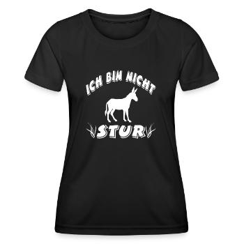 Esel - Frauen Funktions-T-Shirt - Schwarz - Vorne - AI Model Female 172 light (172cm)