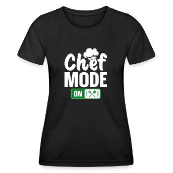 Chef mode On - Women's Functional T-Shirt - black - Front - AI Model Female 172 light (172cm)