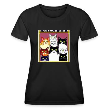 Photo de groupe - T-shirt sport Femme - noir - Devant - AI Model Female 172 light (172cm)