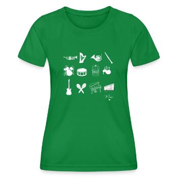 instrument de musique - T-shirt sport Femme - vert - Devant - AI Model Female 172 dark (172cm)