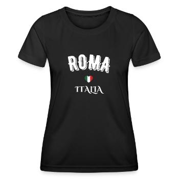 Roma italia - Frauen Funktions-T-Shirt - Schwarz - Vorne - AI Model Female 172 light (172cm)