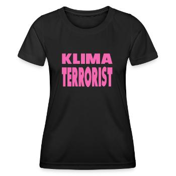 Aktivismus Klimawandel Erderwärmung klimaterrorist - Frauen Funktions-T-Shirt - Schwarz - Vorne - AI Model Female 172 light (172cm)