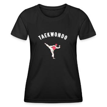 Taekwondo - Frauen Funktions-T-Shirt - Schwarz - Vorne - AI Model Female 172 light (172cm)