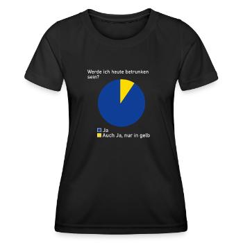 Betrunken Alkohol Schnaps Geschenk Geschenkidee - Frauen Funktions-T-Shirt - Schwarz - Vorne - AI Model Female 172 light (172cm)