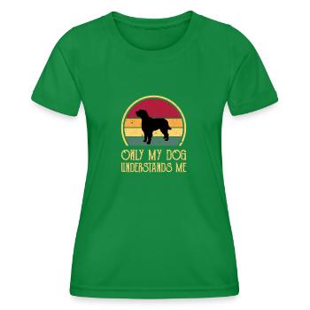 Briquet Griffon Vendeen Dog Silhouette Retro Sun - T-shirt sport Femme - vert - Devant - AI Model Female 172 dark (172cm)