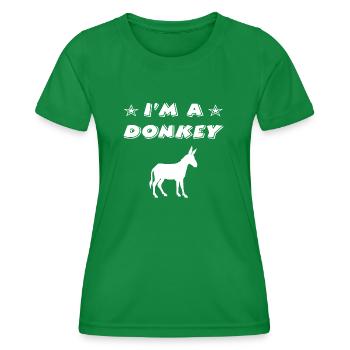Âne - T-shirt sport Femme - vert - Devant - AI Model Female 172 dark (172cm)