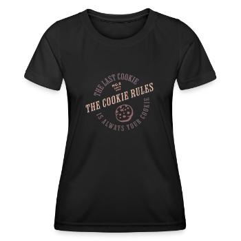 The Cookie Rules - Cookie Rules - Gift - Women's Functional T-Shirt - black - Front - AI Model Female 172 light (172cm)