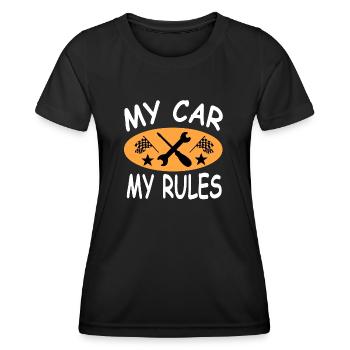 Auto - Frauen Funktions-T-Shirt - Schwarz - Vorne - AI Model Female 172 light (172cm)