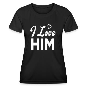 Je l’aime - T-shirt sport Femme - noir - Devant - AI Model Female 172 light (172cm)
