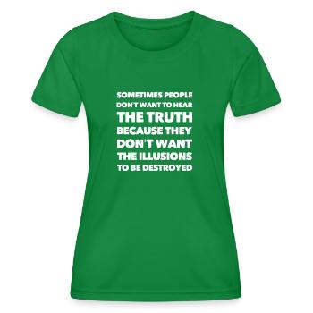 The illusions - Women's Functional T-Shirt - kelly green - Front - AI Model Female 172 dark (172cm)