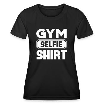 Gym Selfie Shirt - Women's Functional T-Shirt - black - Front - AI Model Female 172 light (172cm)