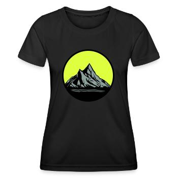 Montagnes - T-shirt sport Femme - noir - Devant - AI Model Female 172 light (172cm)