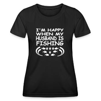 Angling - Women's Functional T-Shirt - black - Front - AI Model Female 172 light (172cm)