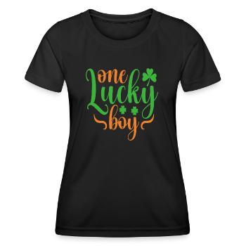 One Lucky Boy - Women's Functional T-Shirt - black - Front - AI Model Female 172 light (172cm)