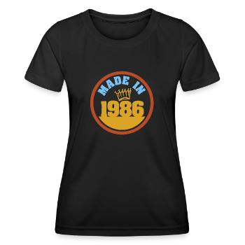 Witzig 1986 - T-shirt sport Femme - noir - Devant - AI Model Female 172 light (172cm)
