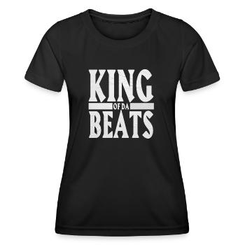 King Of Da Beats - Frauen Funktions-T-Shirt - Schwarz - Vorne - AI Model Female 172 light (172cm)