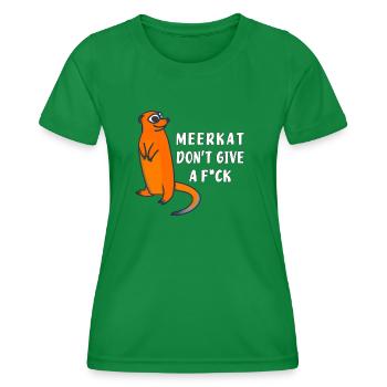 Meerkat - Women's Functional T-Shirt - kelly green - Front - AI Model Female 172 dark (172cm)