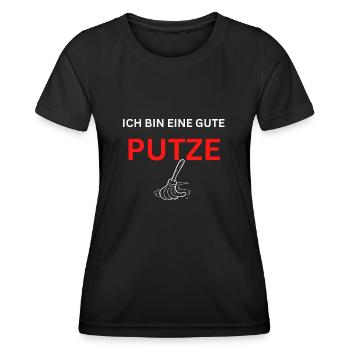 Ich bin eine gute Putze - Frauen Funktions-T-Shirt - Schwarz - Vorne - AI Model Female 172 light (172cm)