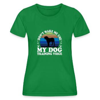 Alano Espanol Dog Lover Silhouette Vintage Sunset - T-shirt sport Femme - vert - Devant - AI Model Female 172 dark (172cm)