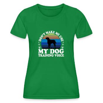 Briquet Griffon Vendeen Dog Silhouette Retro Sun - T-shirt sport Femme - vert - Devant - AI Model Female 172 dark (172cm)