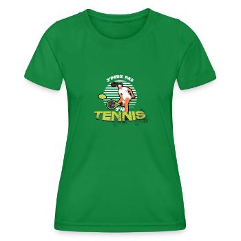 Je peux pas j’ai tennis - T-shirt sport Femme - vert - Devant - AI Model Female 172 dark (172cm)