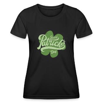 Saint Patrick s Day - T-shirt sport Femme - noir - Devant - AI Model Female 172 light (172cm)