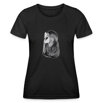 Art geisha japonais - T-shirt sport Femme - noir - Devant - AI Model Female 172 light (172cm)
