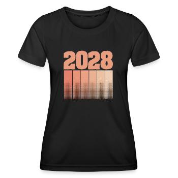 2028 - T-shirt sport Femme - noir - Devant - AI Model Female 172 light (172cm)