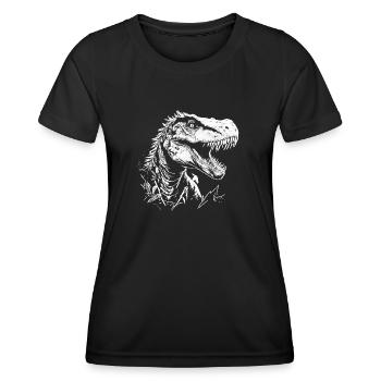 Treks Dinosaurier MBP - Frauen Funktions-T-Shirt - Schwarz - Vorne - AI Model Female 172 light (172cm)
