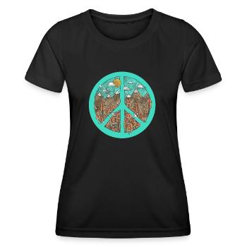 Hippie - T-shirt sport Femme - noir - Devant - AI Model Female 172 light (172cm)