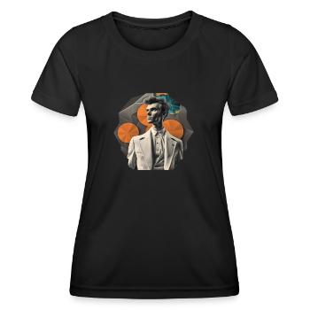 Retro Flash No26 - Frauen Funktions-T-Shirt - Schwarz - Vorne - AI Model Female 172 light (172cm)
