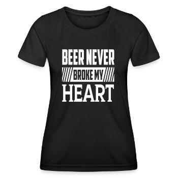 Beer Never Broke My Heart - Women's Functional T-Shirt - black - Front - AI Model Female 172 light (172cm)