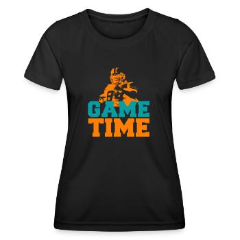 sport - Frauen Funktions-T-Shirt - Schwarz - Vorne - AI Model Female 172 light (172cm)