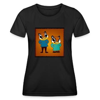 Two cheerful chipmunks - Women's Functional T-Shirt - black - Front - AI Model Female 172 light (172cm)
