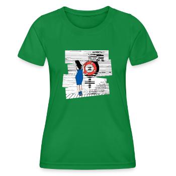 #LibertéÉgalité... - Women's Functional T-Shirt - kelly green - Front - AI Model Female 172 dark (172cm)