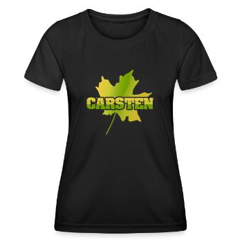 Geschenk für Carsten - Frauen Funktions-T-Shirt - Schwarz - Vorne - AI Model Female 172 light (172cm)