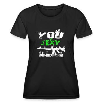 AR15 you sexy MotherfuXXer - Frauen Funktions-T-Shirt - Schwarz - Vorne - AI Model Female 172 light (172cm)