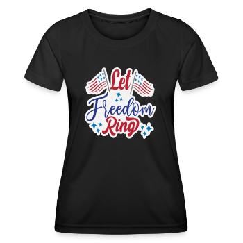 Que la liberté sonne - T-shirt sport Femme - noir - Devant - AI Model Female 172 light (172cm)