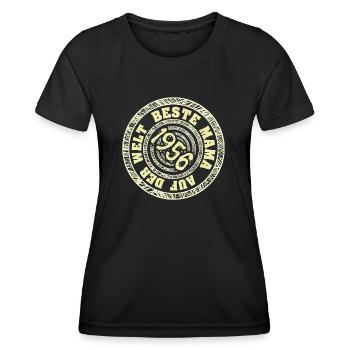 Jahr 1956 - Frauen Funktions-T-Shirt - Schwarz - Vorne - AI Model Female 172 light (172cm)